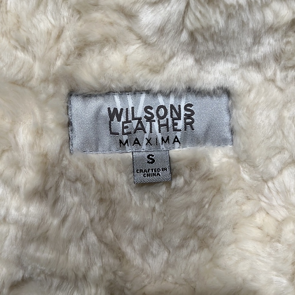 Wilson’s leather suede shearling jacket, size S - Picture 6 of 8